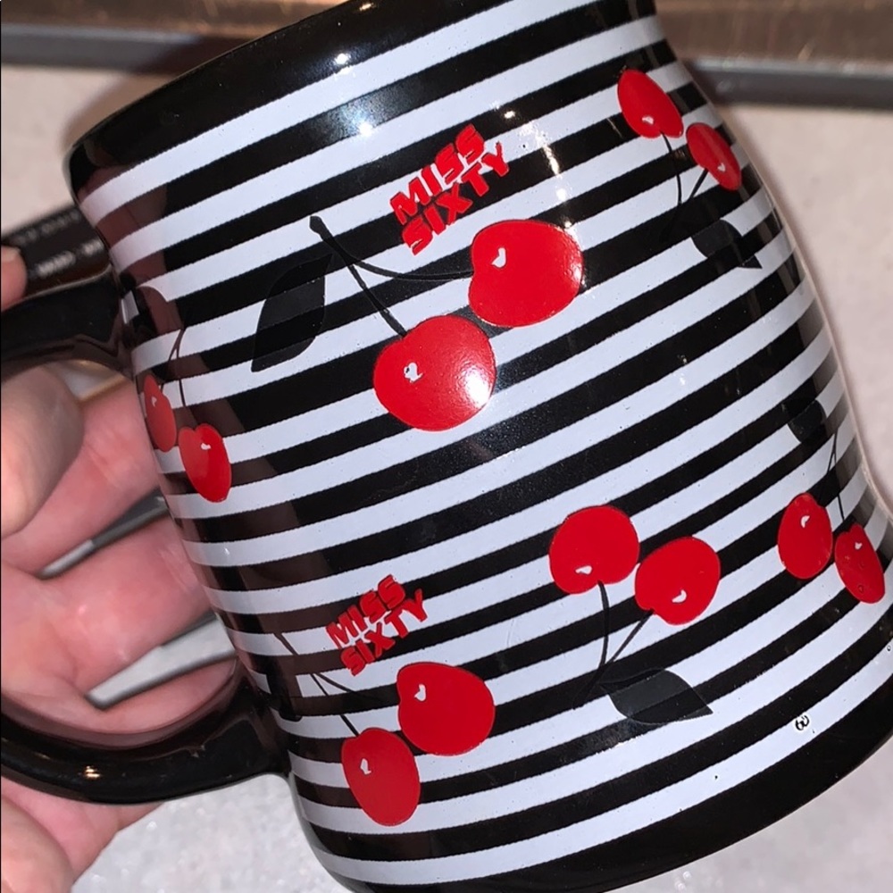 🍒 Miss Sixty cherries vintage  Mug retro coffee cup​